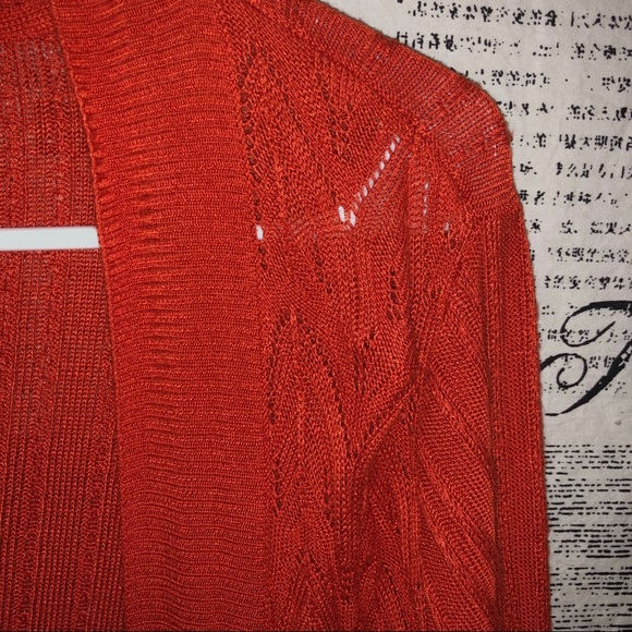 Croft & Barrow Orange Cardigan size L - Picture 2 of 4
